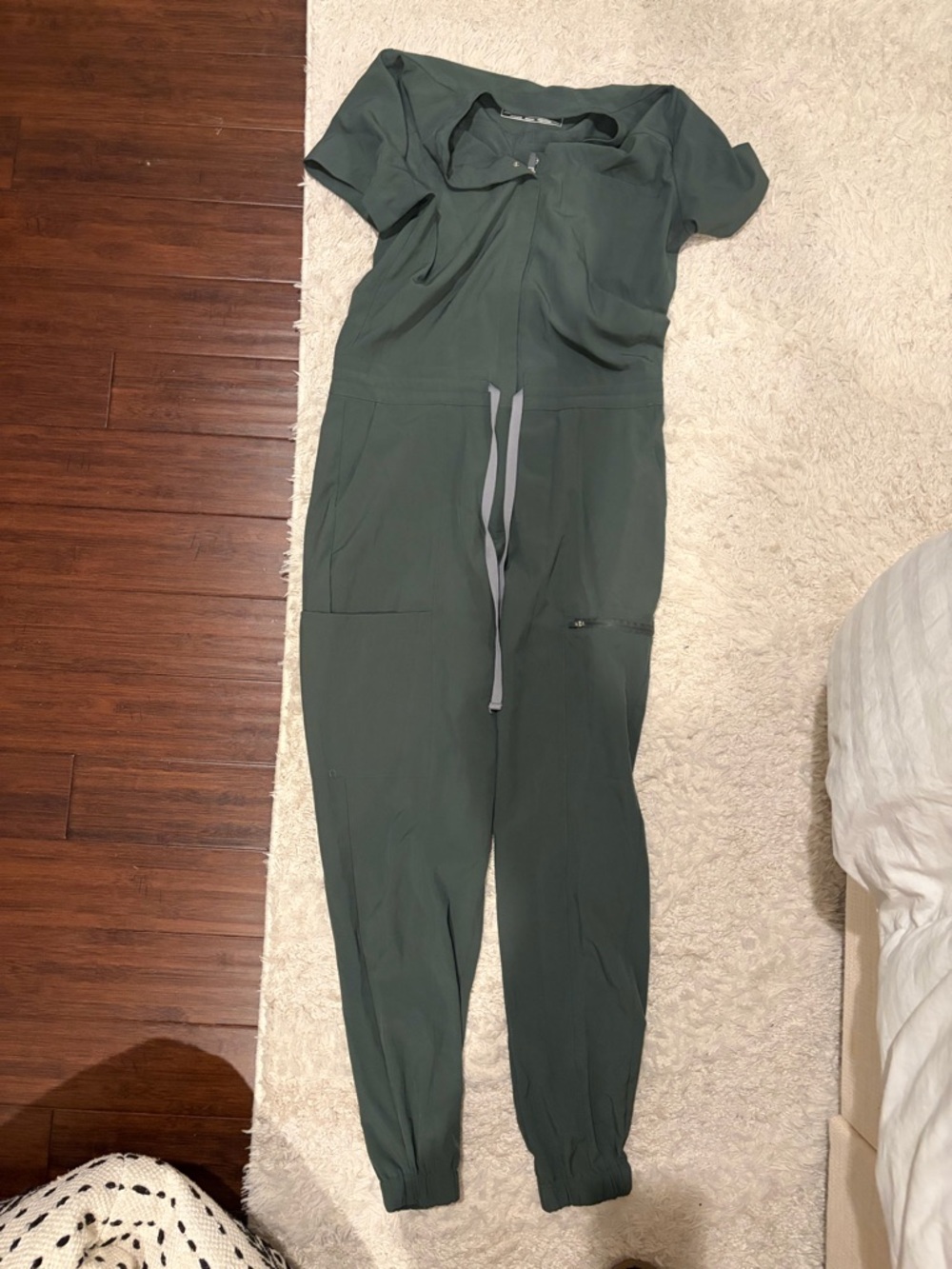 Scrub Jogger Jumpsuit in Olive Green